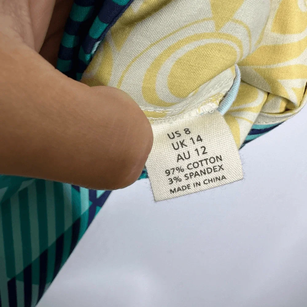 LOUDMOUTH FREPORT Golf Shorts blue turquoise checkered bermuda womens 8 NWT - Picture 7 of 8